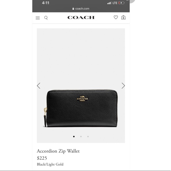 Large Pink Coach Wallet - Picture 7 of 7